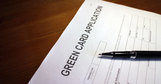 green card application document